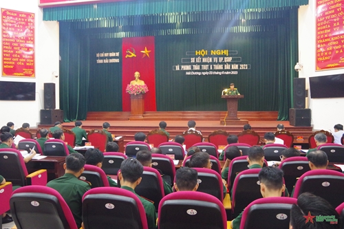 Bộ CHQS tỉnh Hải Dương: Sơ kết nhiệm vụ quốc phòng, quân sự địa phương 6 tháng đầu năm 2023
